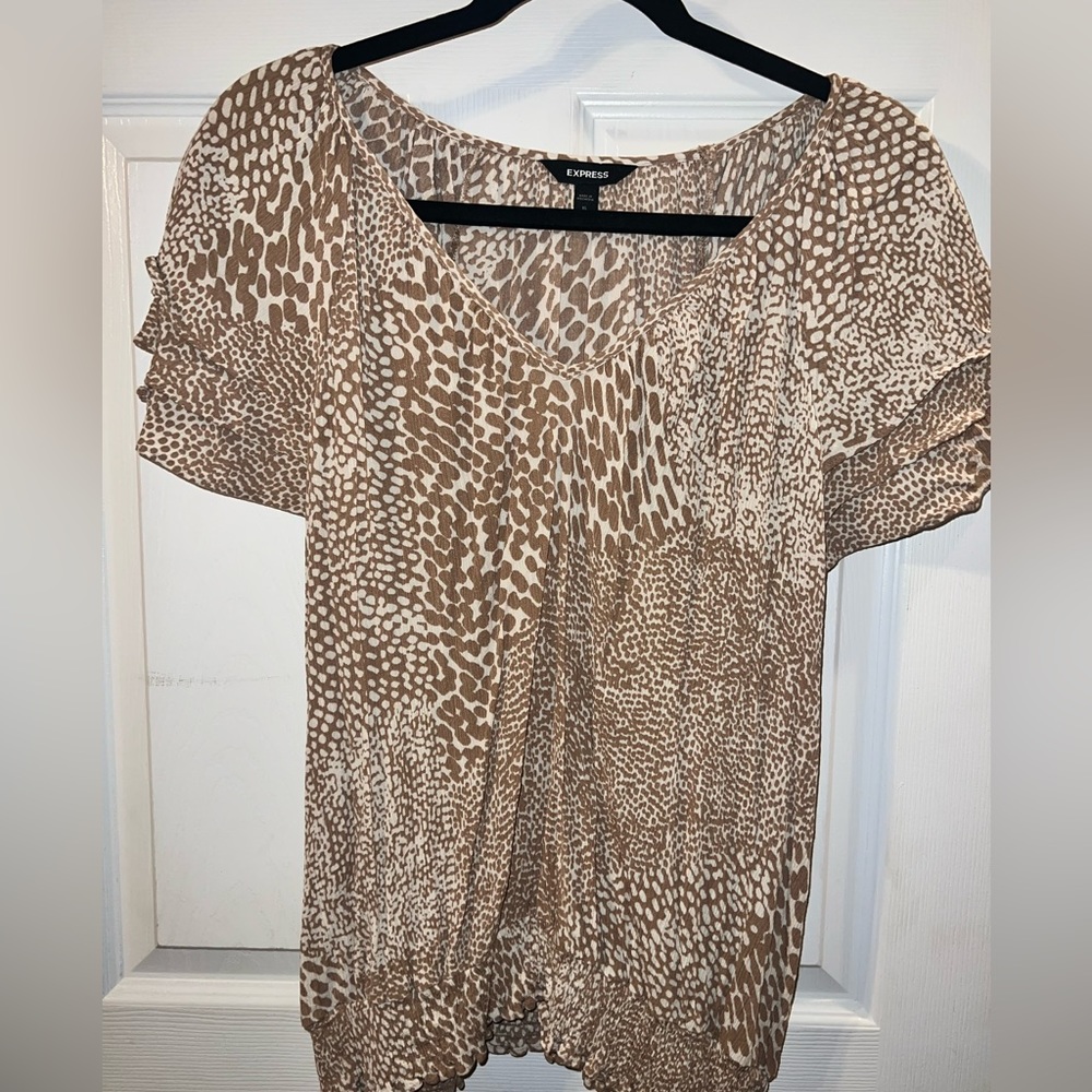 Express Animal Print Blouse size XL